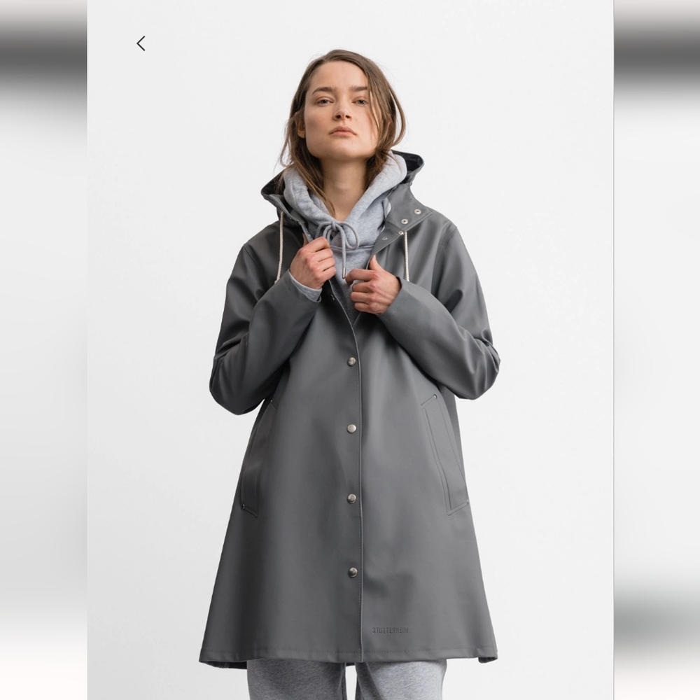 Stutterheim Gray Trench Coat